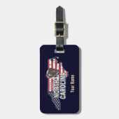 ノースカロライナ州統一された州の地図USAヴィンテージ ラゲッジタグ (正面縦)