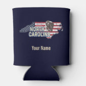 ノースカロライナ州統一された州の地図USAヴィンテージ 缶クーラー (裏面)