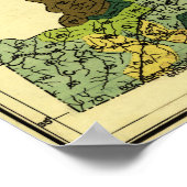 ノースカロライナ州西部の森林パノラママップ ポスター (角)