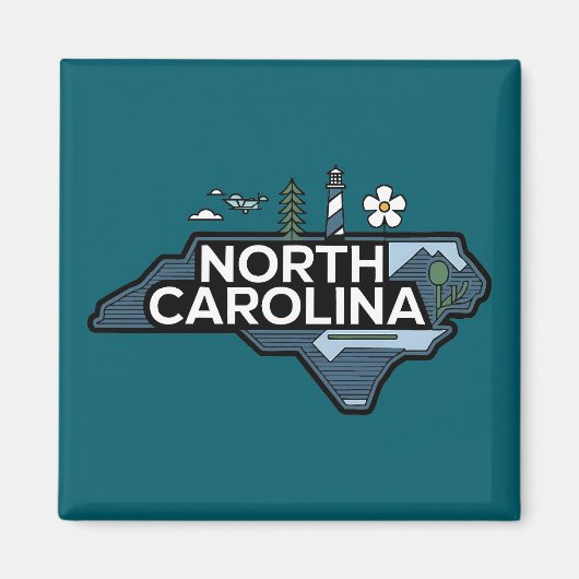 ノースカロライナ州,アメリカ合衆国 マグネット (正面)