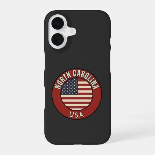 ノースカロライナ州 アメリカ合衆国 iPhone 16ケース (裏面)
