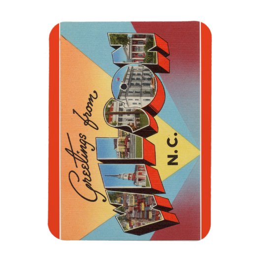 ノースカロライナ州、ウィルソン・マグネット マグネット (縦)