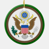 ノースカロライナ州*クリスマス装飾品 セラミックオーナメント (裏面)