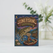 ノースカロライナ州 ゴーンフィッシング ロアノークバス ポストカード (スタンド正面)