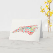 ノースカロライナ州 | ハッピーホリデー カード (黄色い花)