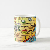 ノースカロライナ州 - ローリー地図マグ コーヒーマグカップ (正面右)