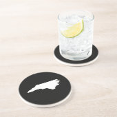 ノースカロライナ州（白と黒） コースター (側面)