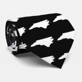 ノースカロライナ州（白と黒） ネクタイ (ロール)