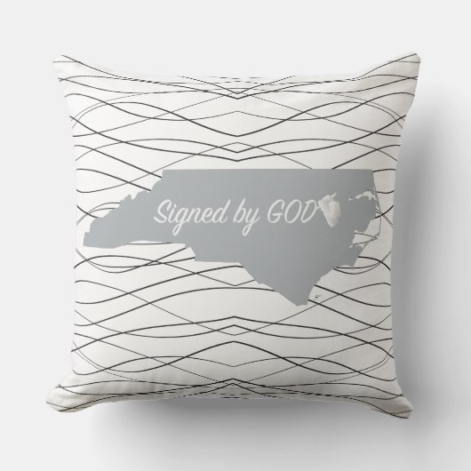 ノースカロライナ州、神の署名 クッション (正面)