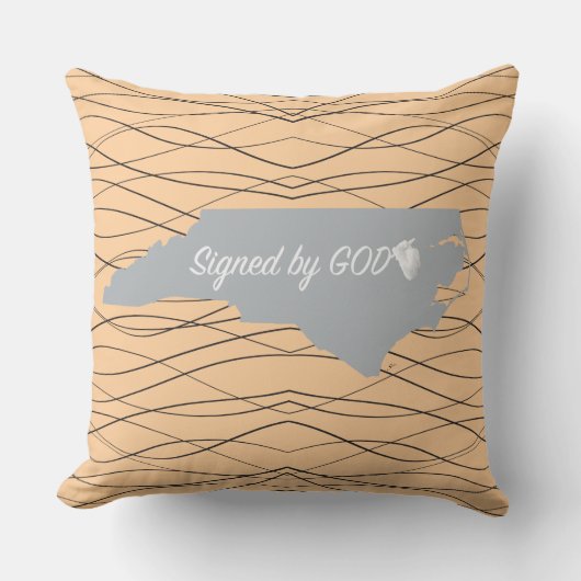 ノースカロライナ州、神の署名 クッション (正面)