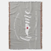 ノースカロライナ州 自宅 おしゃれ スローブランケット (正面縦)