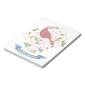 ノースカロライナ州(鳥)ショウジョウコウカンチョウバードハナミズキ花 ノートパッド (回転)