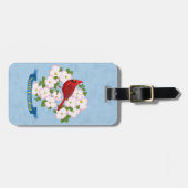 ノースカロライナ州（鳥）ショウジョウコウカンチョウバードハナミズキ花 ラゲッジタグ (正面横)