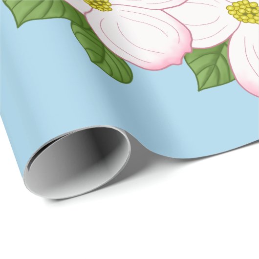 ノースカロライナ州(鳥)ショウジョウコウカンチョウバードハナミズキ花 ラッピングペーパー (ロールコーナー)