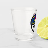 ノースカロライナ州、NC州旗(ハート) ショットグラス (左)