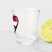 ノースカロライナ州、NC州旗(ハート) ショットグラス (右)