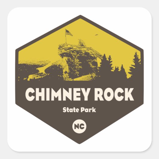 ノースカロライナ州Chimney Rock州パーク スクエアシール (正面)