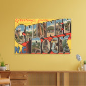 ノースカロライナ州Chimney Rock キャンバスプリント (インサイチュ (リビング))