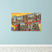 ノースカロライナ州Chimney Rock キャンバスプリント (インサイチュ (ウッドフロア))