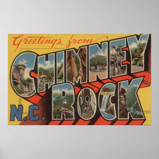 ノースカロライナ州Chimney Rock ポスター (正面)