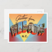 ノースカロライナ旅行ウィルソンからの挨拶 ポストカード (正面/裏面)