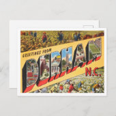 ノースカロライナ旅行ダーラムからのご挨拶 ポストカード (正面/裏面)