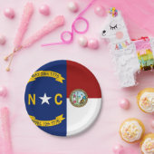 ノースカロライナ旗 ペーパープレート (パーティー)