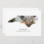 ノースカロライナ日付写真カードの保存 セーブザデート (正面/裏面)