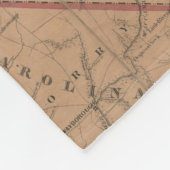 ノースカロライナ東部のヴィンテージの地図(1862) 2 フリースブランケット (角)