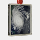 ノースカロライナ沿岸のハリケーン・アールの放牧 メタルオーナメント (右)