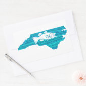 ノースカロライナ波魚釣り 長方形シール (封筒)