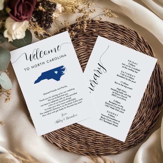ノースカロライナ結婚州の歓迎の旅程