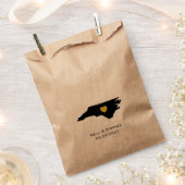 ノースカロライナ結婚式の引き出物トリートサックス抱き枕 フェイバーバッグ (クリップ留めされた状態)