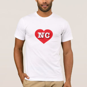 ノースカロライナ赤いハート- I love NC Tシャツ