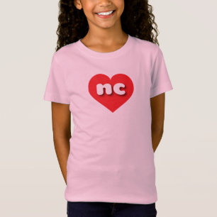 ノースカロライナ赤いハート- I love nc Tシャツ