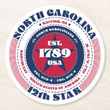 ノースカロライナ赤白青タイポグラフィ