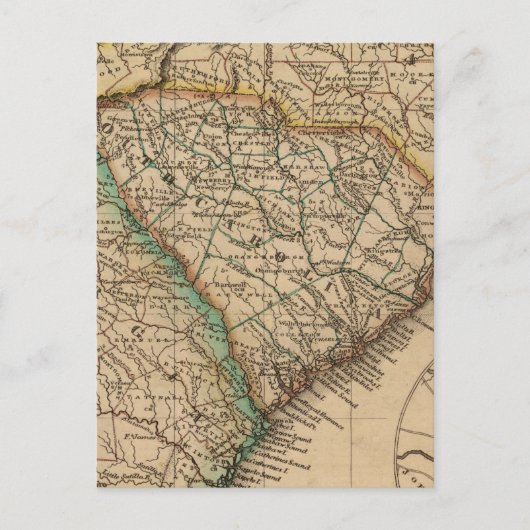 ノースカロライナ、サウスカロライナ、ジョージア ポストカード (正面)