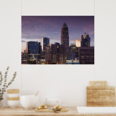 ノースカロライナ、シャーロット、高架ビュー ポスター (キッチン)