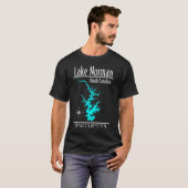ノースカロライナ ノーマン湖 マップ Tシャツ (正面フル)
