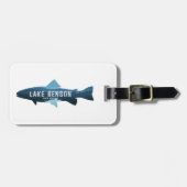 ノースカロライナ ベンソン湖の魚 ラゲッジタグ (正面横)