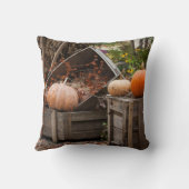 ノースカロライナ、リンビル、秋のカボチャ クッション (裏面)