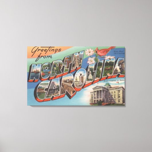 ノースカロライナ(州花/鳥) キャンバスプリント (正面)