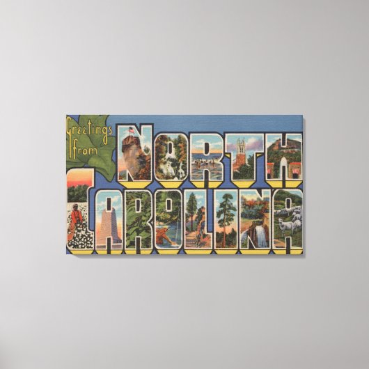 ノースカロライナ(州首都/花) キャンバスプリント (正面)