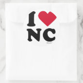 ノースカロライナ – "私は愛NC" "私はノースカロリンが大好き ラウンドシール (バッグ)