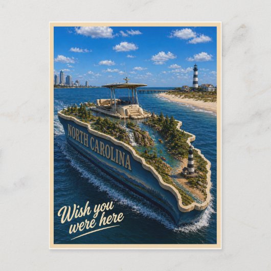 ノースカロライナ | Wish You Were Here | ステートシリーズ ポストカード (正面)