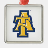 ノースカロライナA&T州大学 |ロゴ2 メタルオーナメント (正面)