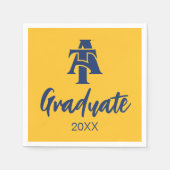 ノースカロライナA&T州大学 |ロゴ スタンダードカクテルナプキン (正面)