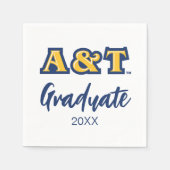 ノースカロライナA&T州大学 |ワードマーク(&T) スタンダードカクテルナプキン (正面)