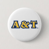 ノースカロライナA&T州大学 |ワードマーク(&T) 缶バッジ (正面)