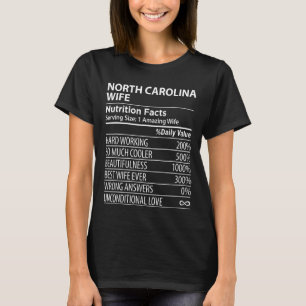 ノースカロライナNC妻の栄養事実女性USA S Tシャツ